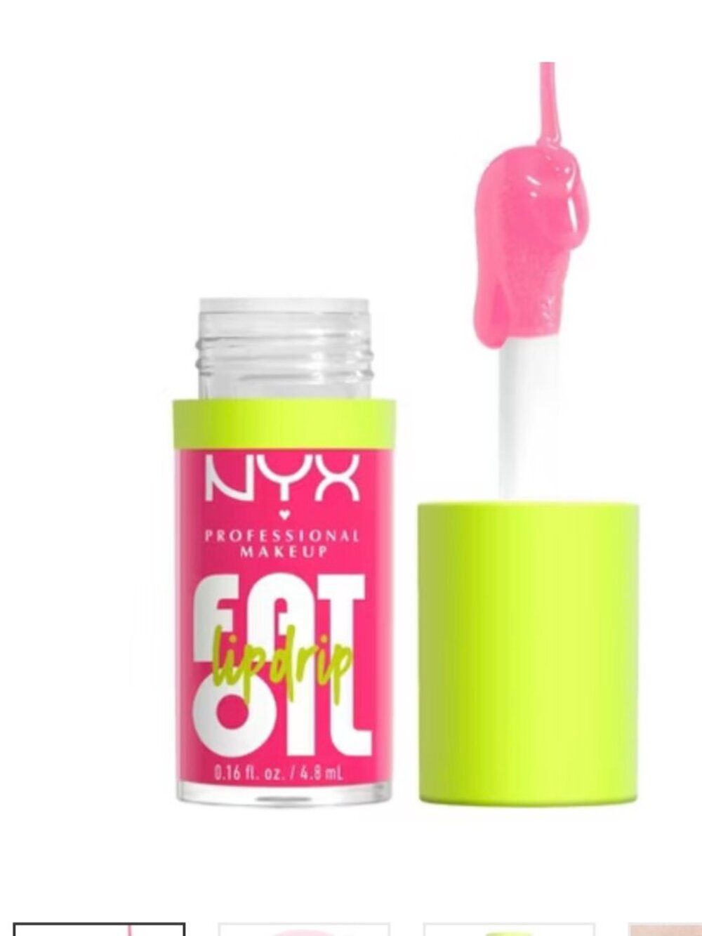🎁FREE GIFT WITH PURCHASE NYX Professional Makeup Fat Oil Lip Drip Gloss Pink